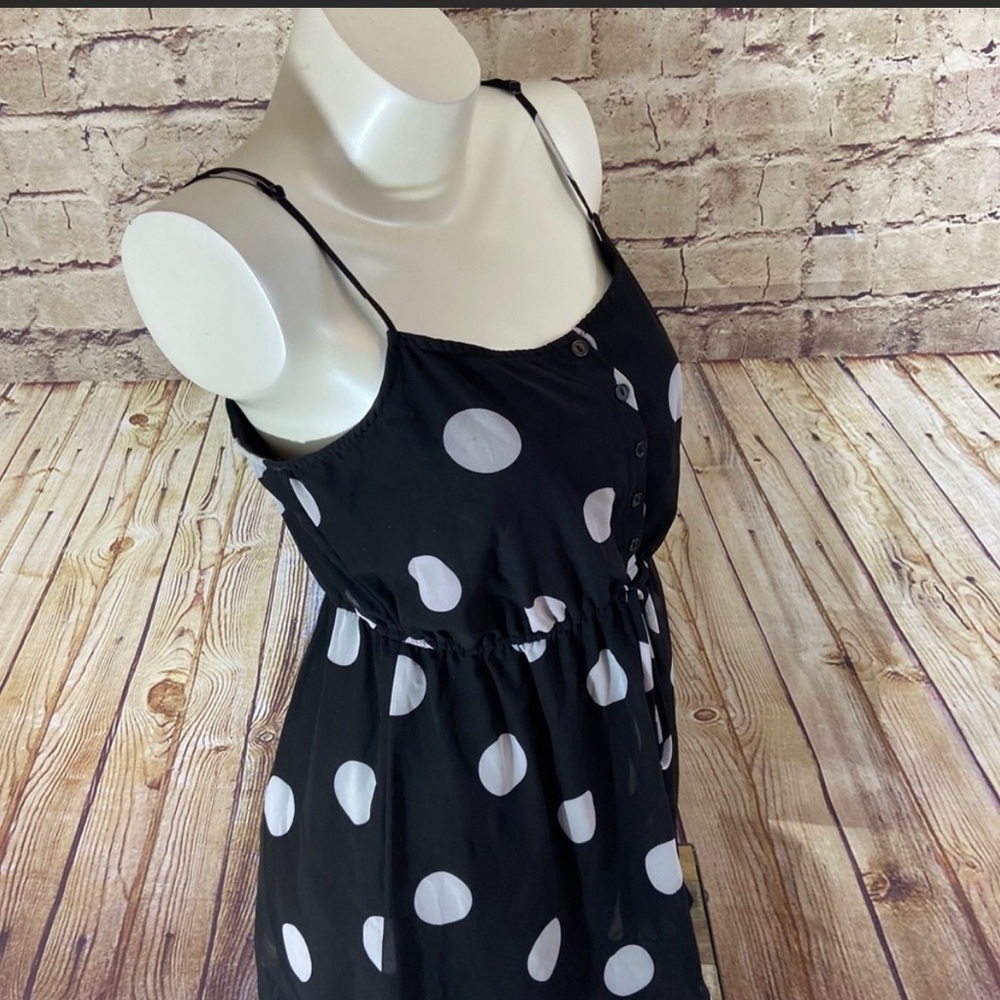 Forever 21 Black Dress with White Polka Dots
